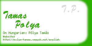 tamas polya business card